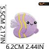Black Fox Marine Life Cartoon Embroidered Patches for Children's Bags