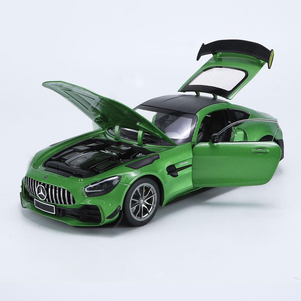 1/18 Mercedes-Benz GTR Demon aliaj turnat sub presiune jucărie mașină model sunet și lumină copii jucării de colecție cadou de ziua de naștere