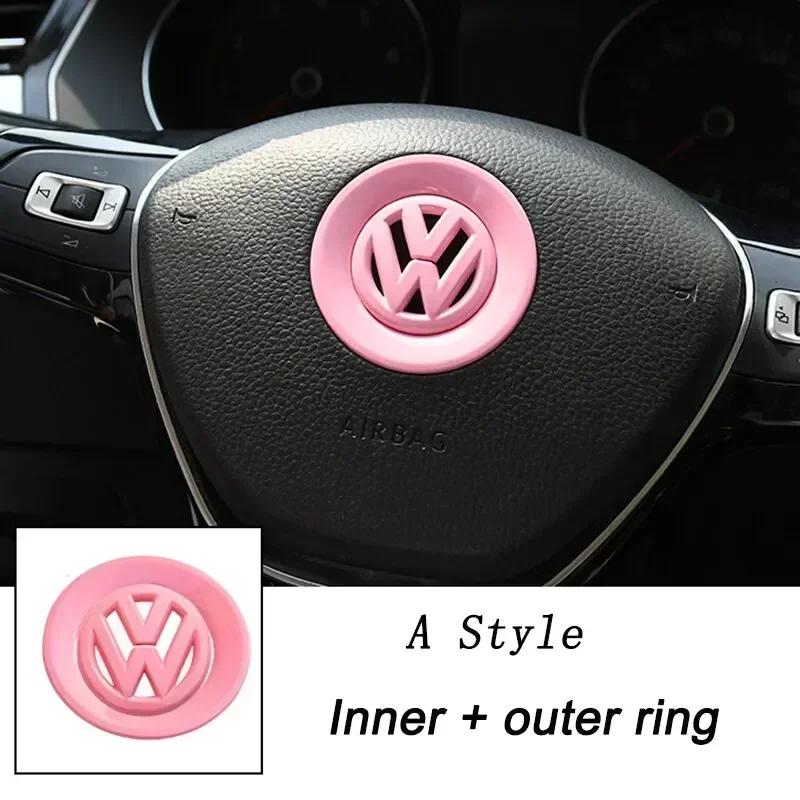 Pro VW Volkswagen Jetta MK5 Golf 3D ABS Dutý Středový Znak Volantu Auta Samolepka pro Volkswagen Passat MK6 MK7 CC Pol