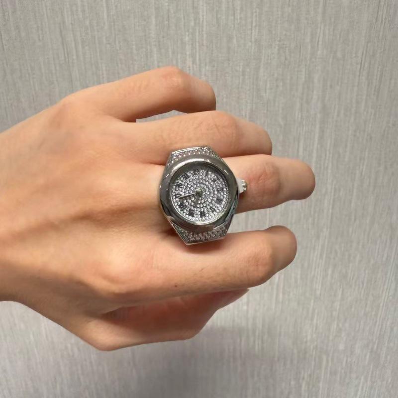 Korean Style Retro Hipster Watch Ring - Trendy Men's Hand Jewelry Accessory