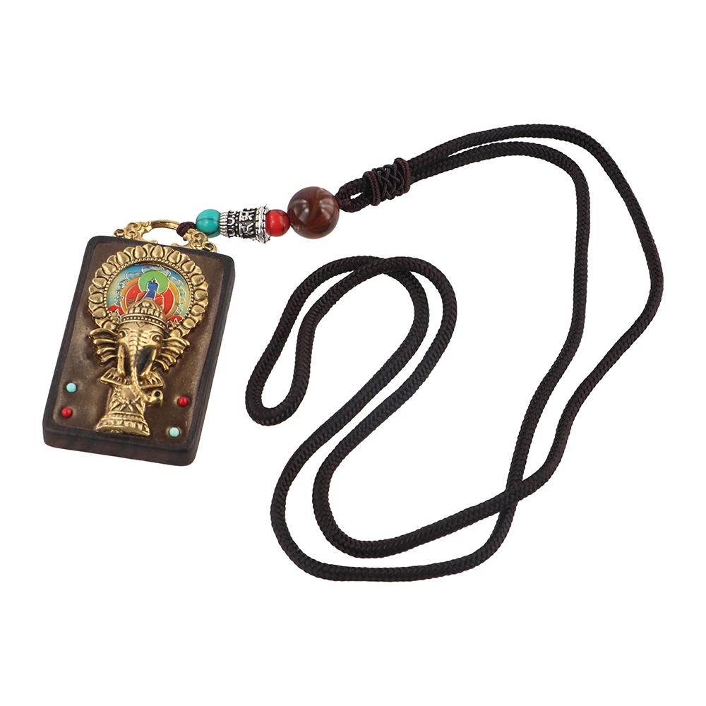 

Ancient Nepal Thangka Buddha Statue Necklace Sweater chain Elephant Pendant Women Men Necklace red-necklace