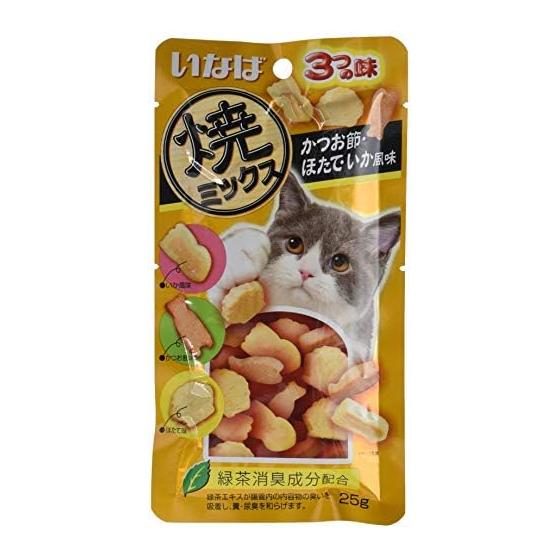 Inaba Yaki Mix Bonito/Scallop/Squid Flavor 25g Set of 6