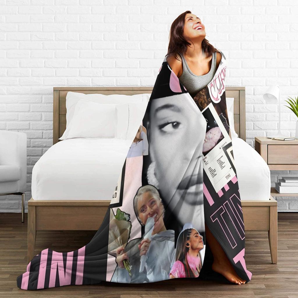 Super Soft Singer TINI STOESSEL Futtura Album Throw Blanket Premium Flannel Fleece Lightweight  Bed Blanket Fuzzy Plush Blankets