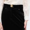 Lancy Women's Velvet Long Skirt