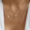 Rainbow Crystal Gemstone Retro Choker Colored Zircon Necklace For Women Simple Clavicle Chain Jewelry Wear Accessories