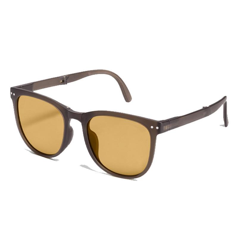 Fashion Portable Folding Sunglasses Women Vintage Eyewear for Men Polarized Glasses Female