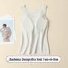 Women's Seamless Mulberry Silk Warm Bra Vest with Chest Pads - Autumn/Winter Base Layer