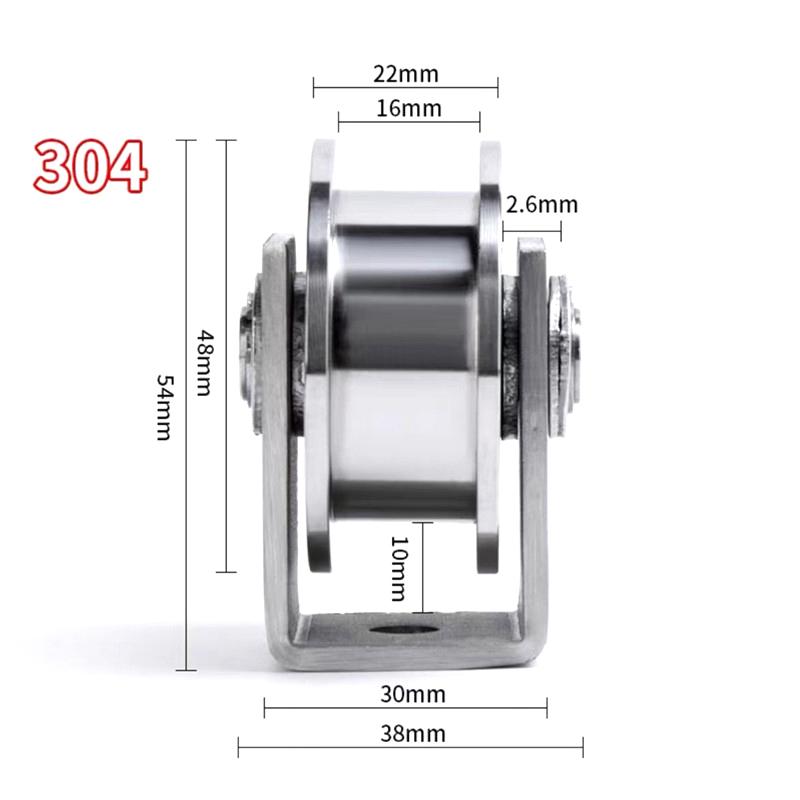 1 Piece U/V/H Shape Shower Door Pulley 201 Stainless Steel Sliding Door Roller Wheel Pulley With Bearing Furniture Accessories