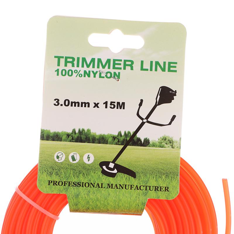 1Pc 15M*2.4Mm/2.7Mm/3Mm Mowing Nylon Grass Trimmer Rope Brush Cutter Line