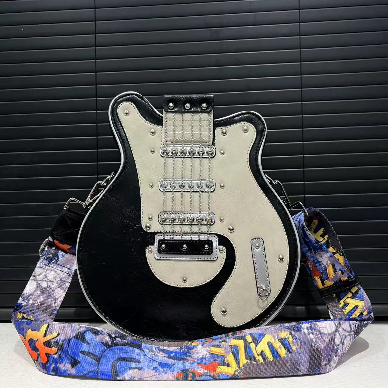 

Модная индивидуальная креативная сумка через плечо для гитары в стиле хип-хоп, панк, сумка через плечо