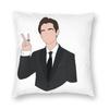 Griffin Gluck V Sign Square Pillowcase Polyester Linen Velvet Printed Zip Decorative Bed Cushion Cover