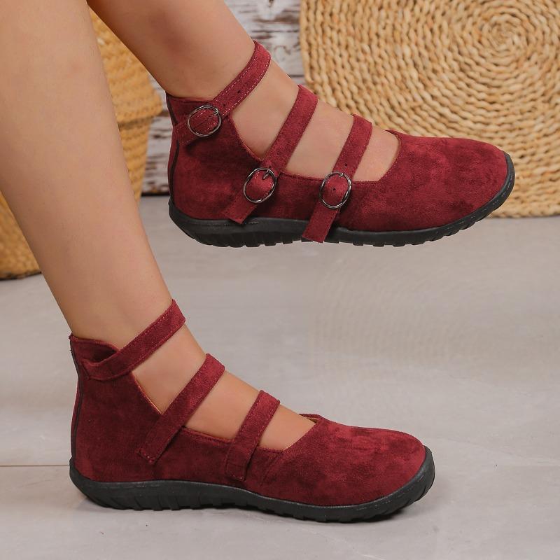 Fashion Retro Women's Sandals 2025 New Ballet Flat Shoes Buttons with Gladiator Sandals Fashionable Comfortable Low Tops for Women