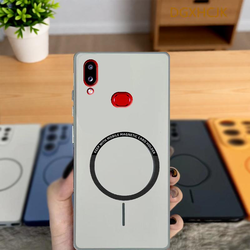 

For Samsung Galaxy A10S Case Galaxy M01S Phone Case Galaxy A10S Cover m01s Shookproof Color magnetic hard Silicone back cover Galaxy M01s