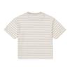 [Snowpeak] Cotton Women's Stripe Semi-Cropped Short-Sleeve T-shirt Light Pink (S25MWFTS69)