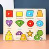 Cartoon Grasp Boards 3D Wooden Puzzle Animal Digit Grasp Boards Puzzle Sensory Play Alphabet Montessori Learning Children