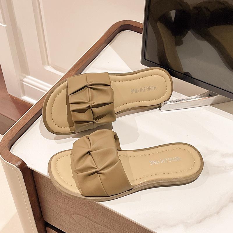 Slippers Women's Summer Outer Wear New Fashion Flat Heel Thin Bottom Light Soft Bottom Non-slip Pregnant Women One Word Cool Slippers Tide