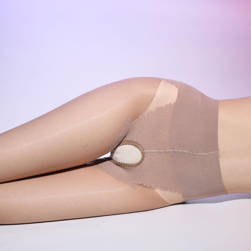 Women's Sexy Stockings Large Size Anti-Hook Invisible Pantyhose Ultra-Thin Open Crotch Transparent High Socks Exotic Lingerie