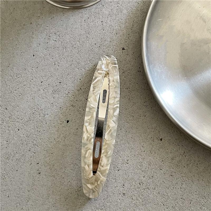 Acetate Hair Clips Bobby Pins Simple Sweet Oval Geometric Side Pins Hairpin Women Hair Accessories