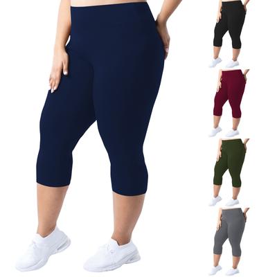 Zomerse casual en comfortabele hoge taille grote maten cropped broek