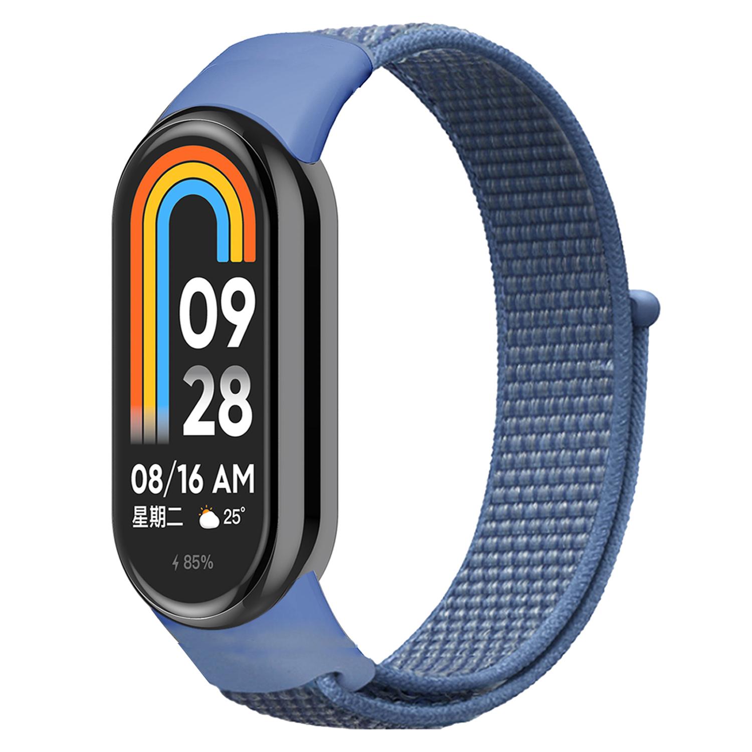 

For Xiaomi Smart Band 9 NFC/9/8 NFC/8 Soft Nylon Watch Band Adjustable Sport Wrist Strap Cape Blue