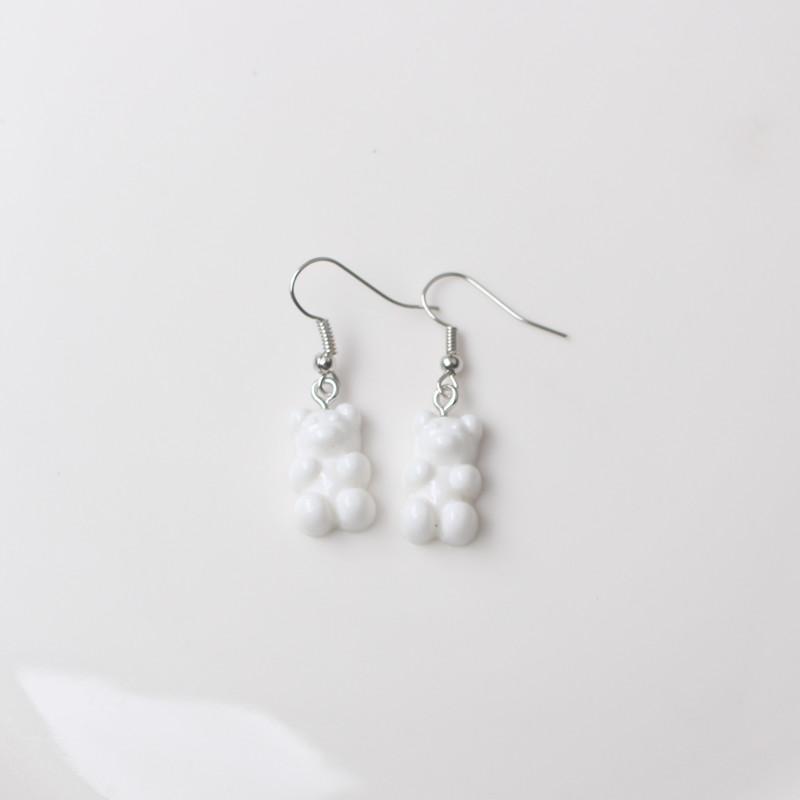 Cute Acrylic Pendants Hook Earrings Sequins Beer Bottle Women Dangle Earrings Korean Fashion Bear Small Earrings Pendientes