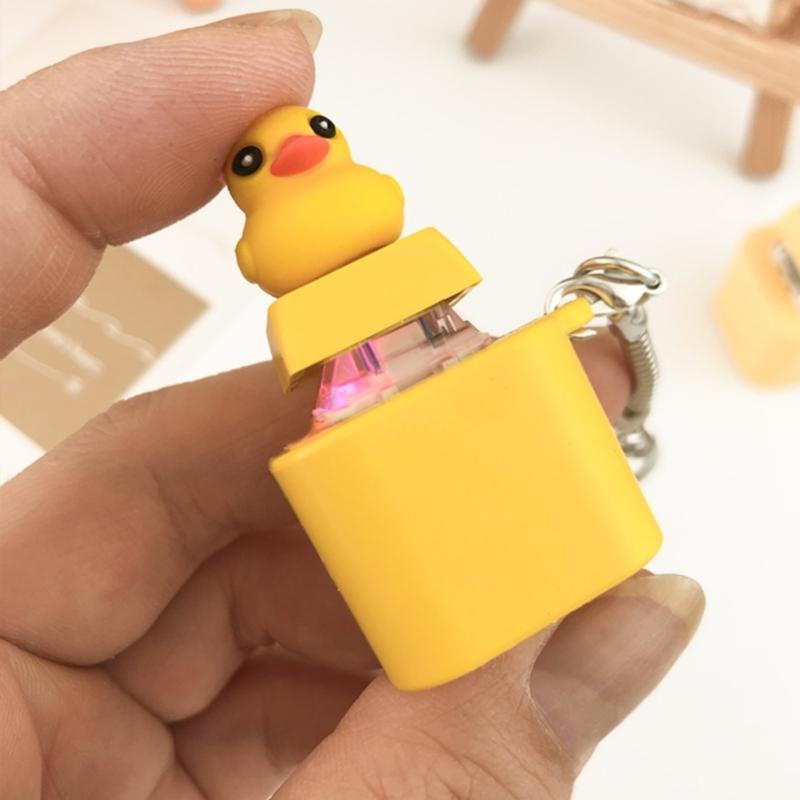 Duck Fidgety Toy Quacking Fidgety Toy Rechargeable Duck Key Chain Stress Relief Sensory Game Squeaky Home Decoration