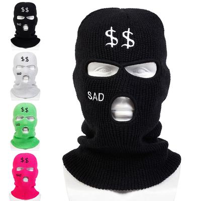 Berretto Barakrafa Ricamo Semplice Cappelli Mascherati Protezione Scaldaorecchie Berretto Spesso Lavorato a Maglia Antivento Berretti