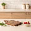 Wood Cutting Boards with Handle Walnut Smooth Butcher Block for Kitchen,