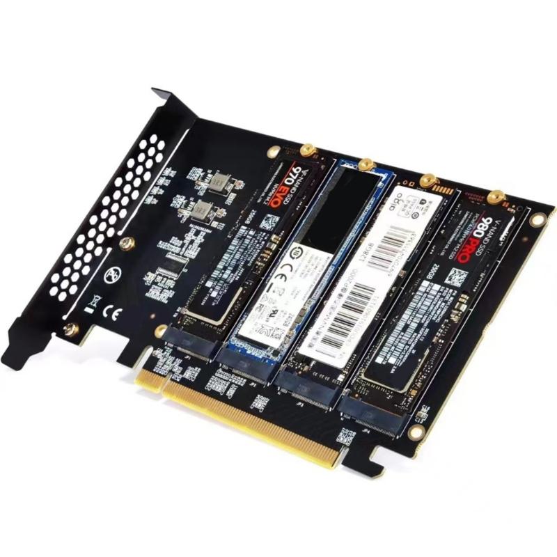 M.2 X16 to 4X NVME PCIE4.0 X16 to 4xNVME for Card PCIE VROC Card for M.2X16 M2X16 4X NVME