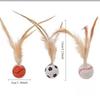 3pcs Cat Interactive Toys Caterpillar Elastic Ball with Feater Cat Toy Ball Pet Puzzle Teasing Cat Interactive Toy Supplies