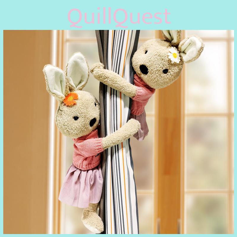 Curtain Bunny Daisy Tiebacks With Magnetic Clasp For Home Window Tool Decor