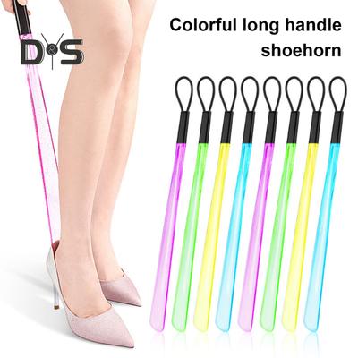 Long Handle Shoe Horn with Hanging Loop Pregnant Women Men Kids Seniors Boots Casual Sports Shoe Lifter Helper Long Dressing Stick Aid