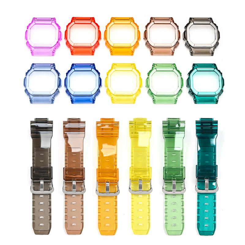 Resin Watch Strap+Case for Casio G-Shock DW-5600/5000/5030/5025 GW-M5610/M5600 G-5600 GLX-5600 Wrist Band Bracelet Accessories