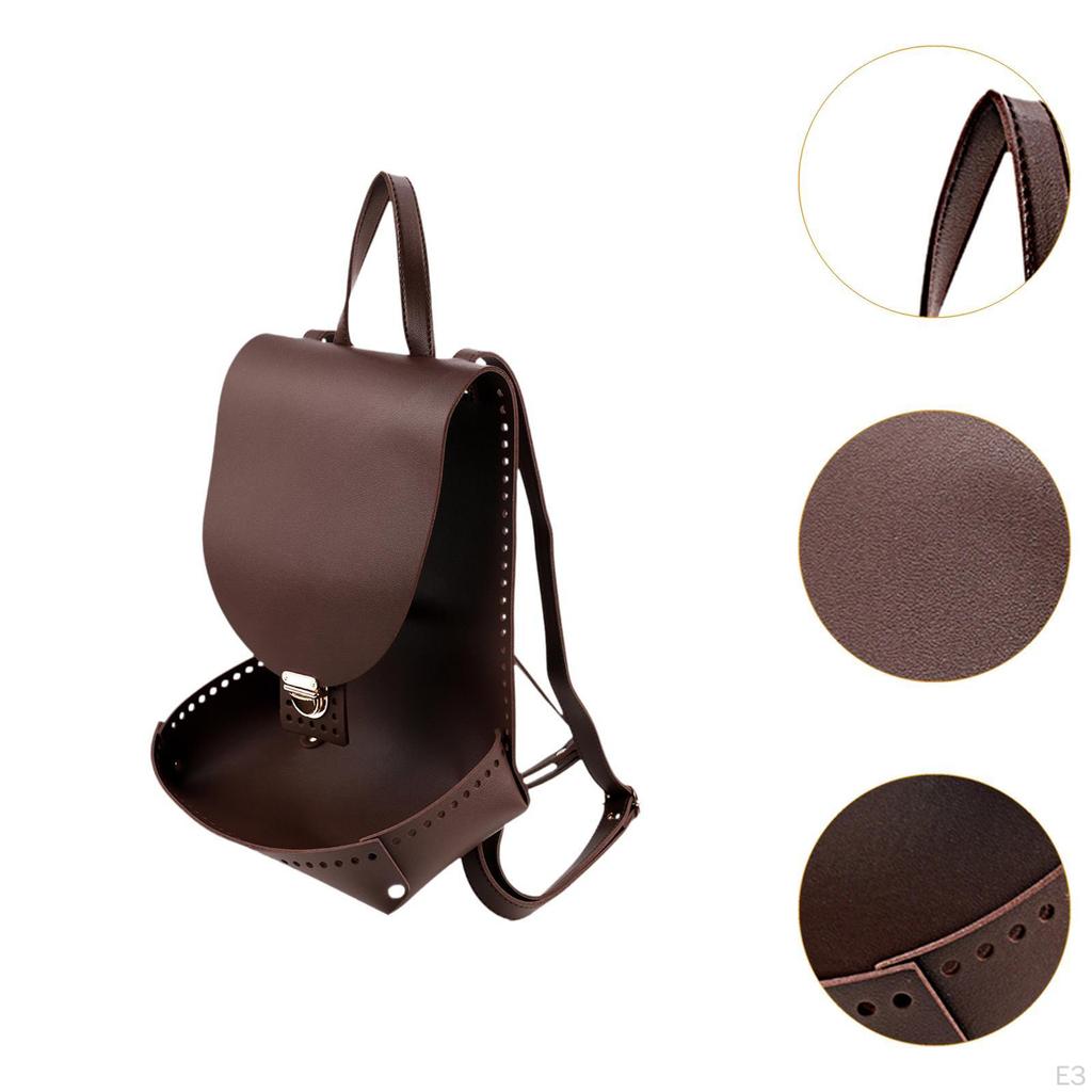 Taschenboden zum Häkeln Gewebt mit Löchern Verschluss Schnallen DIY Rucksack Herstellungsset