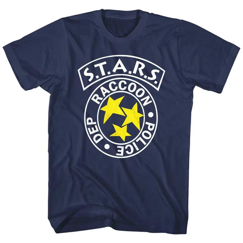 2026 Vintage Badge Graphic Tshirt Retro Circular Emblem Front Printcasual Short Sleeve Tee For Game Style Street Daily Wear