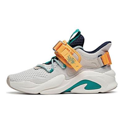 Dominator Shock Absorption Non-Slip Wear-Resistant Breathable Low-Top Dad Shoes Men Sneakers White Green Orange 112028085-4