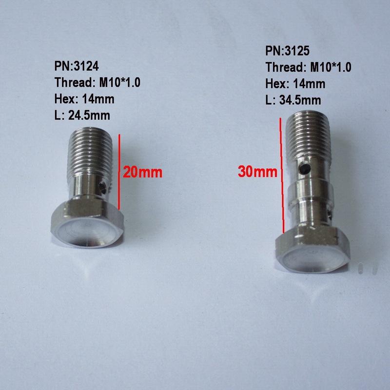 Stainless Steel Single Double Banjo Bolt M10x1 M10x1.25 For Brake Clutch Master Cylinder Caliper Pump