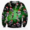 Christmas Pattern Cute Cat Dog Surroundings Autumn Winter Long Sleeved Fashionable Casual Loose Women's Pullover