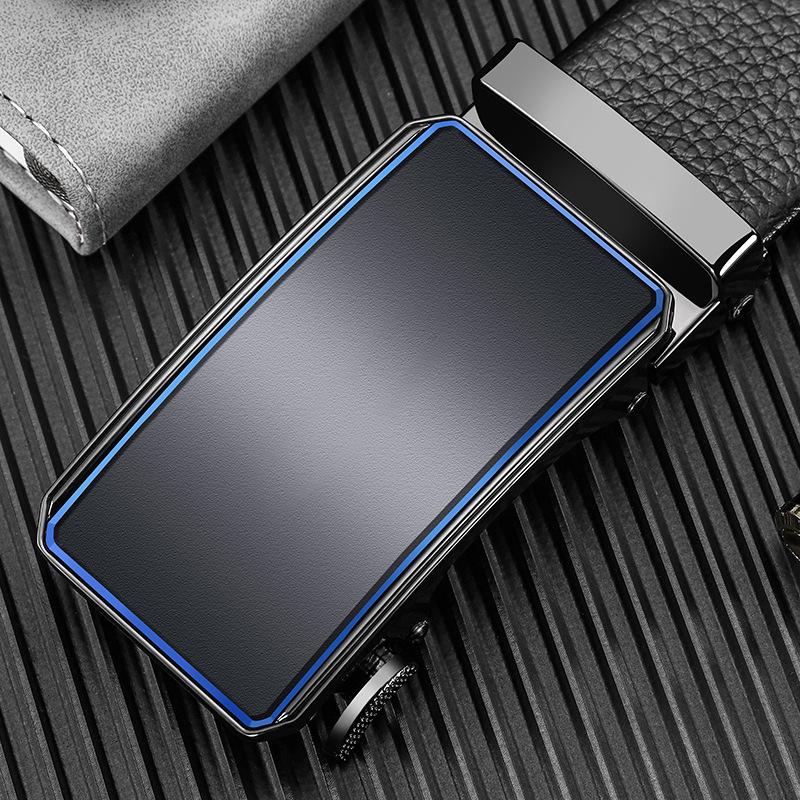 Herren Premium Echt Rindsleder Gürtel mit Legierung Automatikschließe