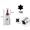 Torx Screwdriver Bit 1/2inch Socket Bits Adapter T20 T25 T30 T40 T45 T50 T55 T60 T70 Torx Socket Adapter For Ratchet Wrenches