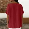 Ladies' Fashionable Casual Lace Collar Short Sleeved Top