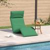 Foldable Sun Lounger Green 175x54x8.5 Cm Oxford Fabric
