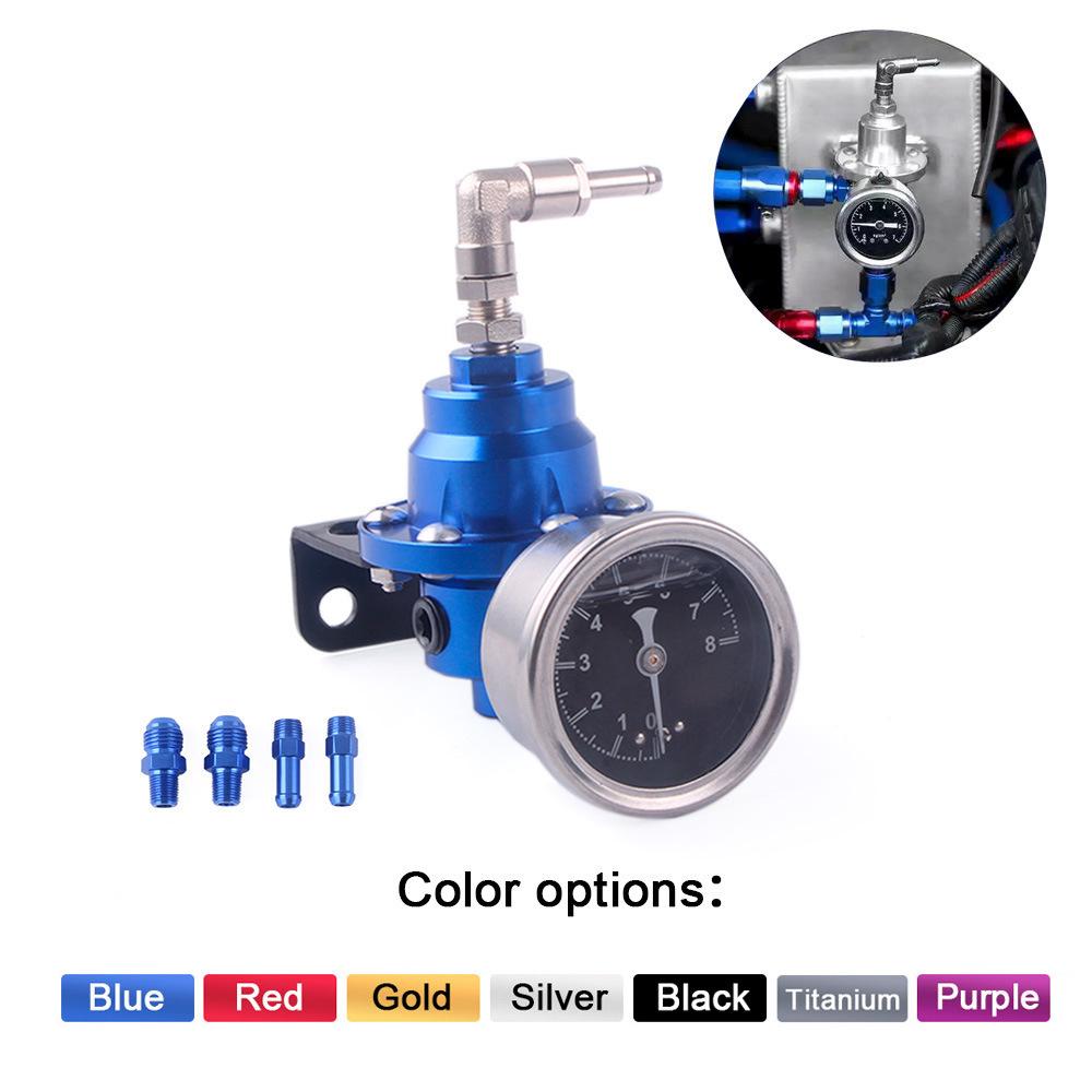 Fuel Booster with Meter 200-800KPa Adjustable Fuel Pressure Regulator Universal