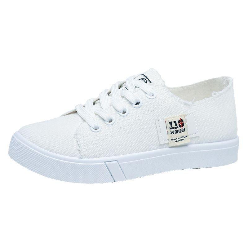 Women‘s Shoes Spring Student Sports Low-Top Anti-Slip Wear-Resistant Casual Board Breathable Lightweight Canvas.