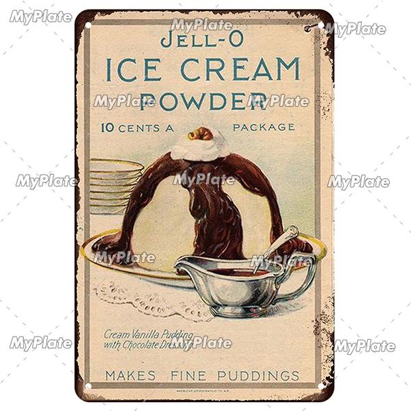 [MyPlate]Ice Coffee Metal Sign Vintage Plaque Tin Sign Kitchen Decor For Bar Sign Club Decoration Man Cave Plate Tea Poster