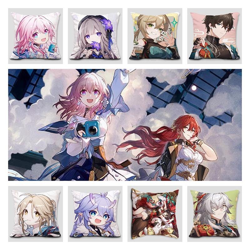 Honkai Star Rail Double-sided Peach Skin Cushion For Sofa And Bed