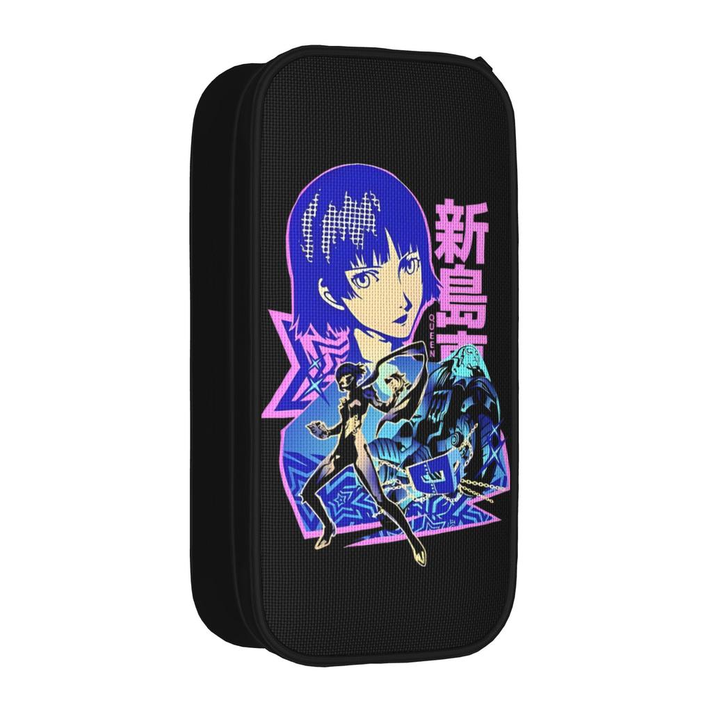 Name Queen Pencil Cases P-Personas Pencil Box Pen Holder for Student Large Storage Bag Students School Zipper Accessories