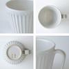 Wired Beans Wired Beans Mug To Last a Lifetime Kasama Ware Shinogi Mug 240ml Pair Set White Matt matte/Black
