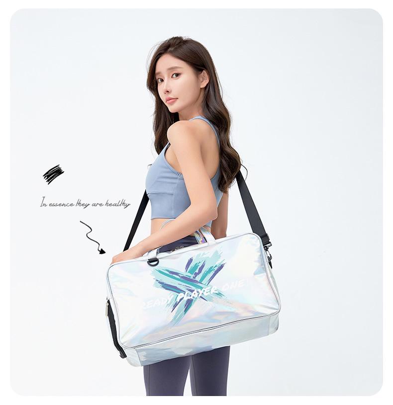 Women's Waterproof Large Capacity Fitness Bag for Travel, Yoga, and Beach - Portable Dry and Wet Separation Sports Handbag
