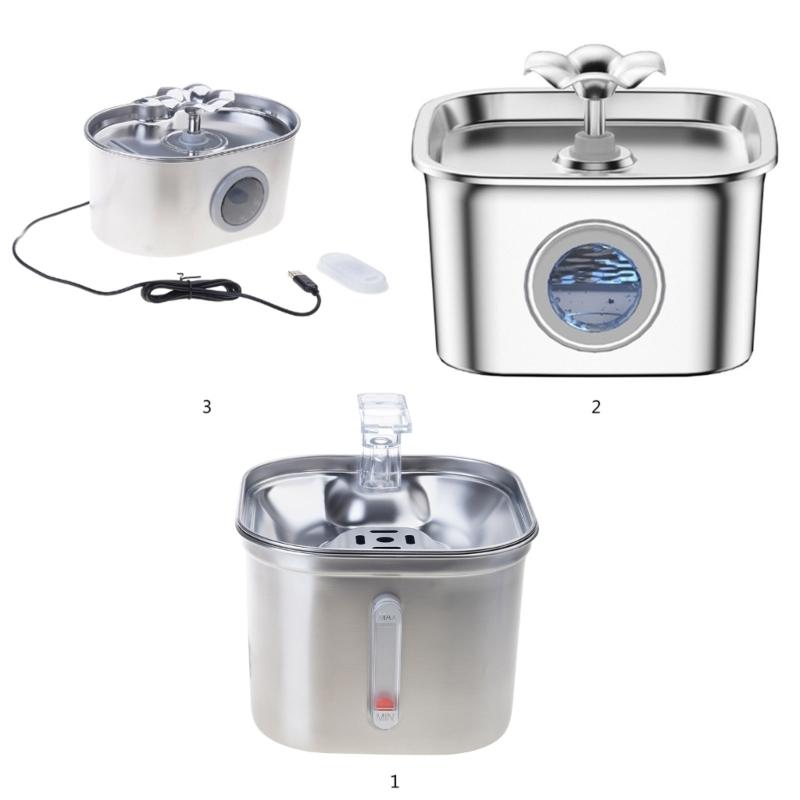 2.6L Cats Water Fountain Cats Drinking Dispenser Quiet Pet Water Dispenser Drinking Bowl for Pet Cats Dog Watering Supply